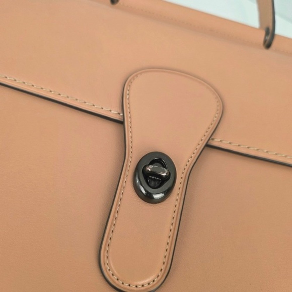 Coach Willis 1941 Top Handle Satchel Peach Leather Bag - Picture 16 of 16